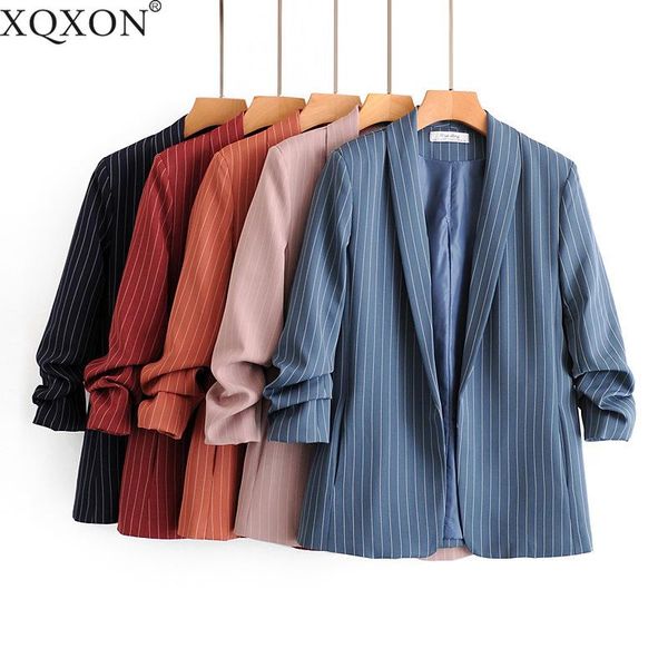 summer blazers women all-match casual multicolor striped cuffs pleated suit jacket women's suits &, White;black
summer blazers women all-match casual multicolor striped cuffs pleated suit jacket women's suits &, White;black
