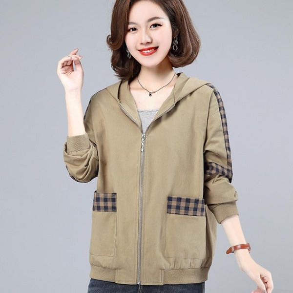 women's jackets 2021 autumn jacket coat hooded long sleeve female windbreaker zipper casual basic outerwear plus size 5xl, Black;brown
women's jackets 2021 autumn jacket coat hooded long sleeve female windbreaker zipper casual basic outerwear plus size 5xl, Black;brown