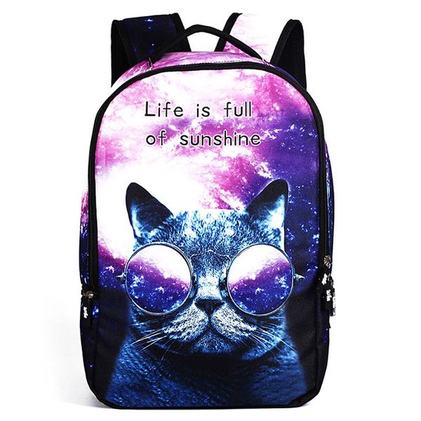 backpack life is full of sunshine women school bag 3d cartoon cat softback for girls printing travel bags
backpack life is full of sunshine women school bag 3d cartoon cat softback for girls printing travel bags