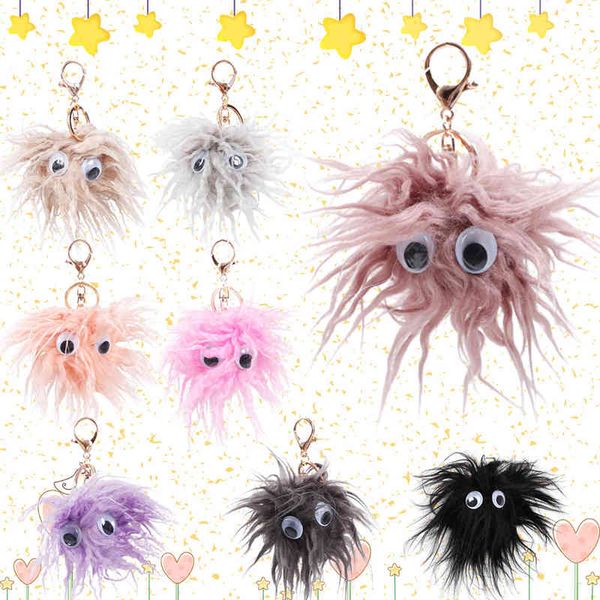 real wool fur bag pendant fashion couple accessories personality car plush keychain hallowmas cute monster, Silver
real wool fur bag pendant fashion couple accessories personality car plush keychain hallowmas cute monster, Silver
