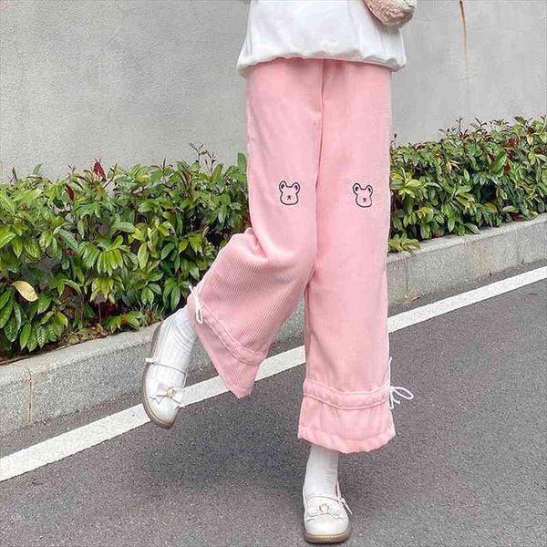 kawaii corduroy pants embroidery fashion autumn pants women high waist cute loose casual pink clothes women, Black;white
kawaii corduroy pants embroidery fashion autumn pants women high waist cute loose casual pink clothes women, Black;white