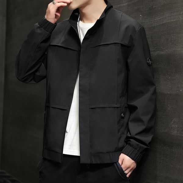 men's jackets 2021 autumn boys korean handsome spring and versatile casual overalls baseball jacket, Black;brown
men's jackets 2021 autumn boys korean handsome spring and versatile casual overalls baseball jacket, Black;brown