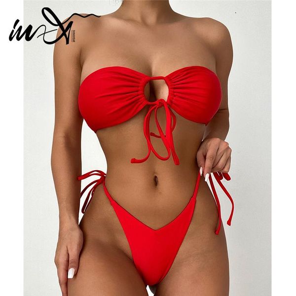 women's swimwear in-x high cut bikinis 2021 mujer bandeau women solid swimsuit swimming suit micro bathing string summer, White;black
women's swimwear in-x high cut bikinis 2021 mujer bandeau women solid swimsuit swimming suit micro bathing string summer, White;black