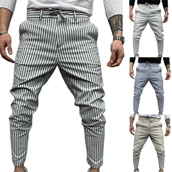 men's pants men clothing casual fashion stripe printing lace-up business formal slim mens summer, Black
men's pants men clothing casual fashion stripe printing lace-up business formal slim mens summer, Black
