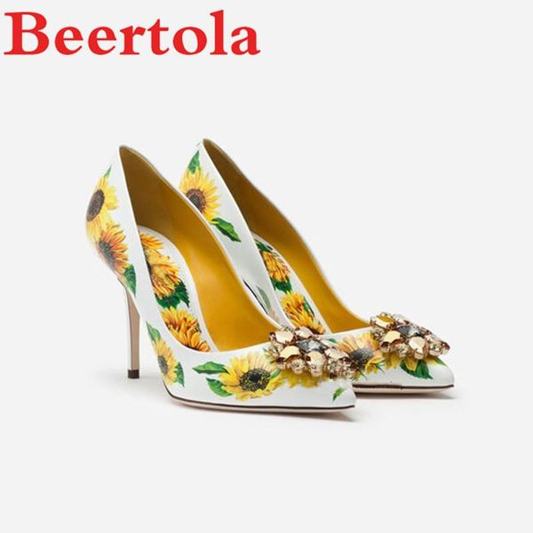 silk surface women's pumps sunflowers print pointed toe rhinestone flowers ladies shoes autumn slingback wedding women dress, Black
silk surface women's pumps sunflowers print pointed toe rhinestone flowers ladies shoes autumn slingback wedding women dress, Black