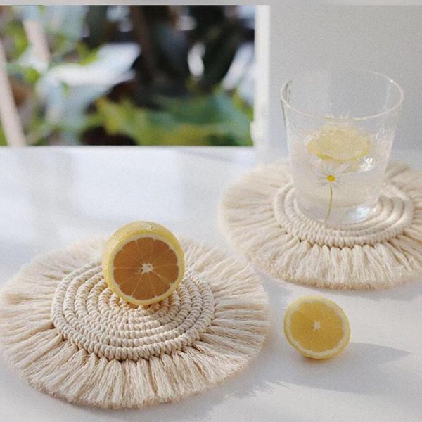 cup mat northern europe pad non-slip insulation mats pure handmade cotton braid macrame tablecloth table for kitchen & pads
cup mat northern europe pad non-slip insulation mats pure handmade cotton braid macrame tablecloth table for kitchen & pads