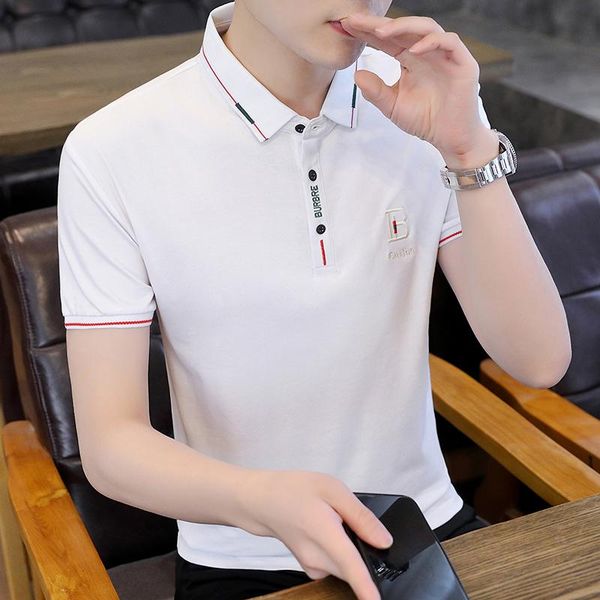 men's polos short-sleeved shirt lapel cotton summer 2021 shirt-neck half-sleeved bottom, White;black
men's polos short-sleeved shirt lapel cotton summer 2021 shirt-neck half-sleeved bottom, White;black