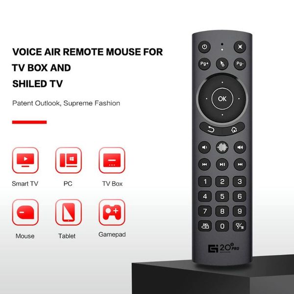 remote controlers g20s pro gyro voice control ir learning 2.4g wireless air mouse for x96 mini h96 max android tv box
remote controlers g20s pro gyro voice control ir learning 2.4g wireless air mouse for x96 mini h96 max android tv box