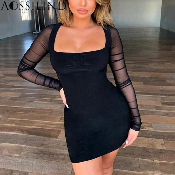casual dresses aossilind transparent mesh patchwork bodycon dress long sleeve square collar mini women black slim club party, Black;gray
casual dresses aossilind transparent mesh patchwork bodycon dress long sleeve square collar mini women black slim club party, Black;gray