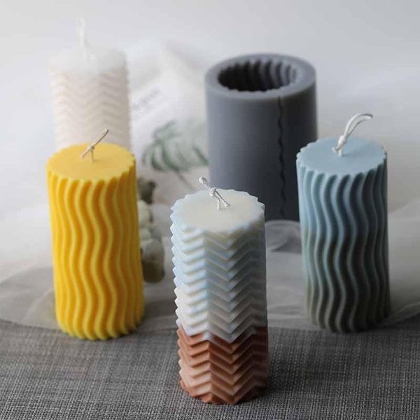 craft tools creative striped candle mold cylinder making silicone molds 
craft tools creative striped candle mold cylinder making silicone molds