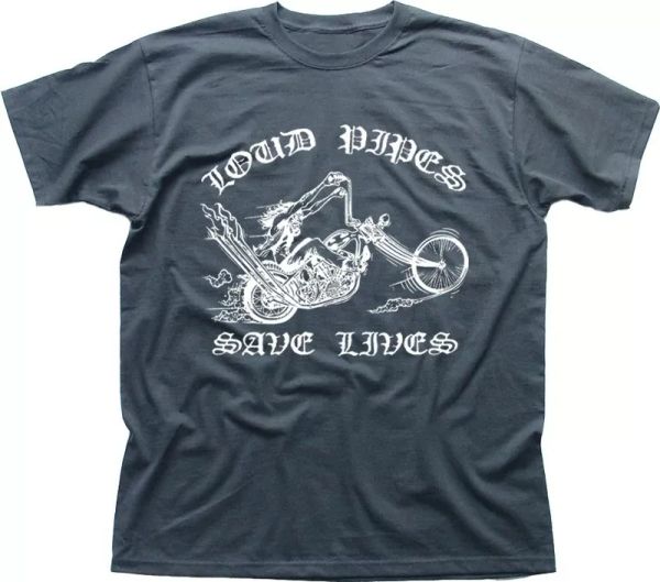 Loud Pipes Save Lives Motorcycle Biker Chopper charcoal t-shirt 9132, White;black
Loud Pipes Save Lives Motorcycle Biker Chopper charcoal t-shirt 9132, White;black
