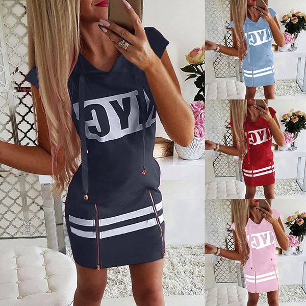 lucyever fashion print hooded women dress summer casual zip short sleeve mini dress college style cotton slim fit dresses 210521, Black;gray
lucyever fashion print hooded women dress summer casual zip short sleeve mini dress college style cotton slim fit dresses 210521, Black;gray