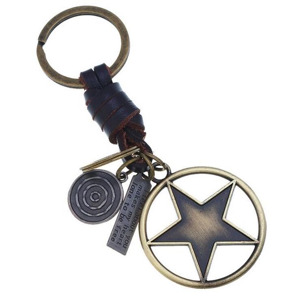 keychains fashion vintage star keychain retro alloy ring pendant weave leather men women bag accessories car key chain casual punk jewelry, Silver
keychains fashion vintage star keychain retro alloy ring pendant weave leather men women bag accessories car key chain casual punk jewelry, Silver