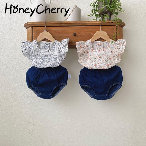 clothing sets girl's summer suit baby floral careshirt + jean shorts 2 girl clothes set, White
clothing sets girl's summer suit baby floral careshirt + jean shorts 2 girl clothes set, White