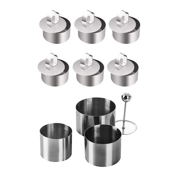 baking & pastry tools 6pcs mousse cake molds and ring & 4pcs stainless steel round cold dish mold with push plate
baking & pastry tools 6pcs mousse cake molds and ring & 4pcs stainless steel round cold dish mold with push plate