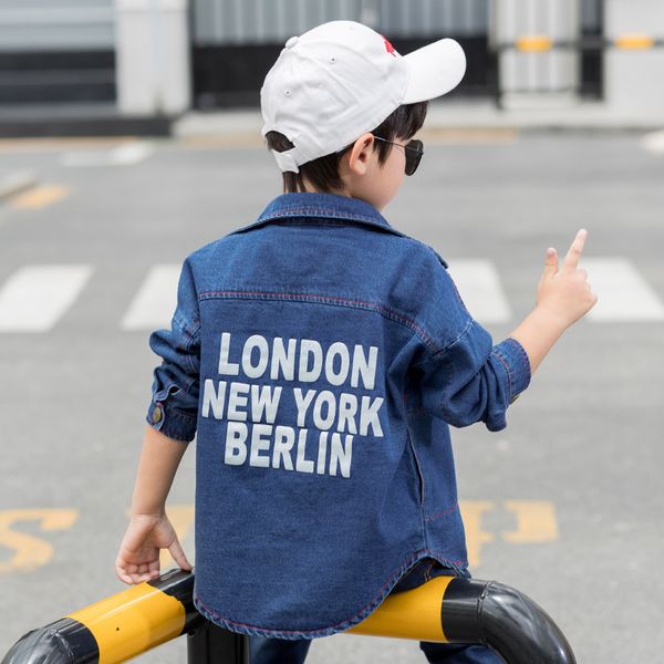 ins baby boys denim shirt cotton 3-13 years old long sleeve kids clothes printed letters denim jacket teenager clothes, Blue;gray
ins baby boys denim shirt cotton 3-13 years old long sleeve kids clothes printed letters denim jacket teenager clothes, Blue;gray