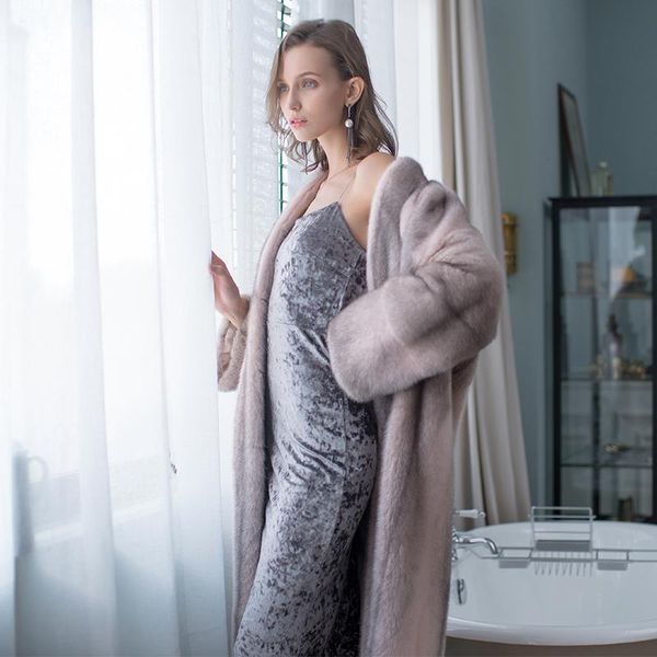 women's fur & faux rmm v-neck left shoulder sleeve long import the sable cross mink coat female in winter of 2021, Black
women's fur & faux rmm v-neck left shoulder sleeve long import the sable cross mink coat female in winter of 2021, Black