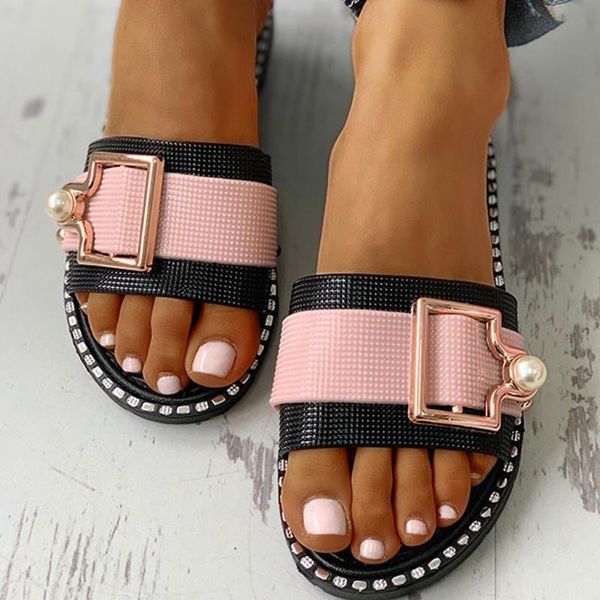 women fashion beach slippers slides summer shoes flat crystal sandals outdoor female pearl zapatos mujer, Black
women fashion beach slippers slides summer shoes flat crystal sandals outdoor female pearl zapatos mujer, Black