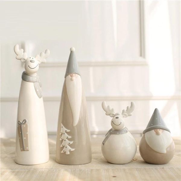 decorative objects & figurines modern ceramic elk figurine creative santa claus home decor crafts cartoon unique animal christmas ornaments
decorative objects & figurines modern ceramic elk figurine creative santa claus home decor crafts cartoon unique animal christmas ornaments