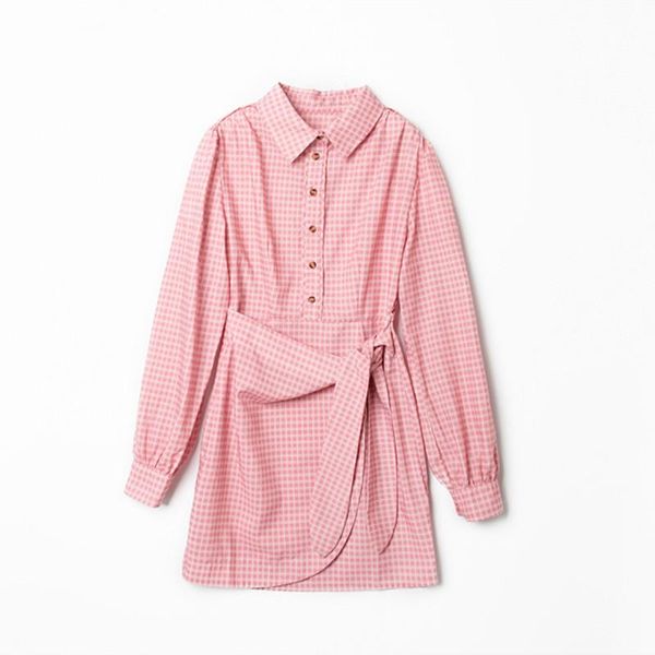 casual dresses plaid mini dress women turn-down collar long sleeve sashes 2021 spring summer ladies robe, Black;gray
casual dresses plaid mini dress women turn-down collar long sleeve sashes 2021 spring summer ladies robe, Black;gray