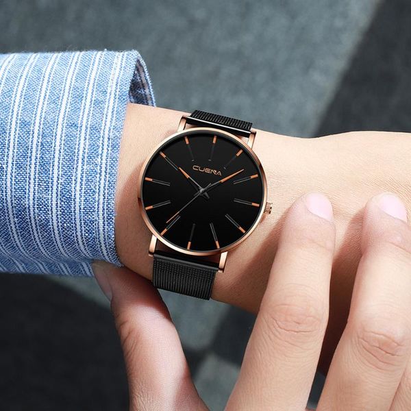 wristwatches ultra thin dial men's watch stainless steel mesh band men watches quartz wristwatchse fashion casual simple montre homme 2, Slivery;brown
wristwatches ultra thin dial men's watch stainless steel mesh band men watches quartz wristwatchse fashion casual simple montre homme 2, Slivery;brown