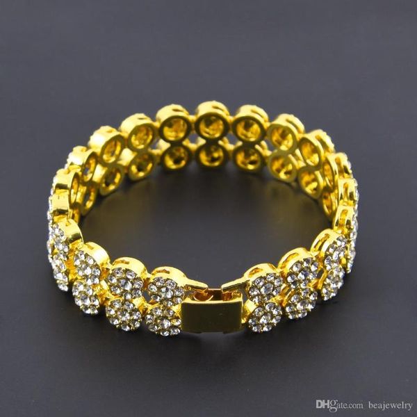 link, chain 8inch fashion bracelets for men and women gifts charm hip hop jewelry 2 row bracelet 18k gold silver iced out finish bling, Black
link, chain 8inch fashion bracelets for men and women gifts charm hip hop jewelry 2 row bracelet 18k gold silver iced out finish bling, Black