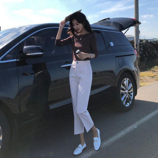 women's pants & capris 2021 women autumn vintage all-matched suit pant female button high waist pockets harem trouser lady casual solid, Black;white
women's pants & capris 2021 women autumn vintage all-matched suit pant female button high waist pockets harem trouser lady casual solid, Black;white