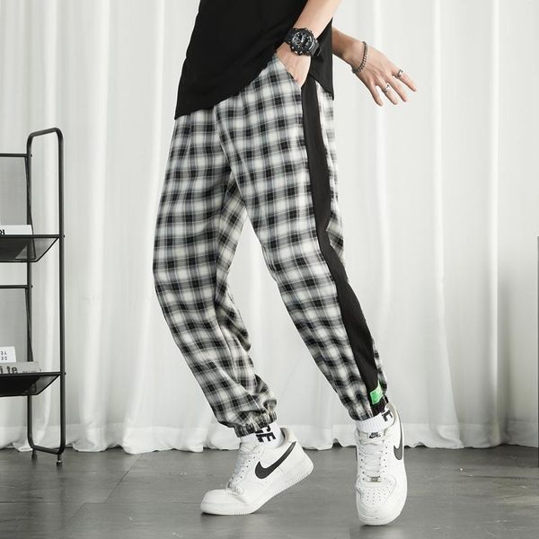 men's pants -youth streetwear black plaid men joggers mens straight harem korean hip hop trousers
men's pants -youth streetwear black plaid men joggers mens straight harem korean hip hop trousers