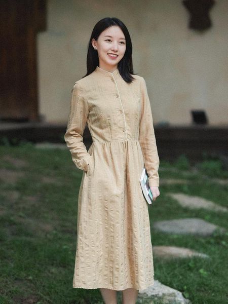 women dresses female vintage mandarin collar long-sleeve single-breasted waisted pleated autumn dress 20qdc-070 casual, Black;gray
women dresses female vintage mandarin collar long-sleeve single-breasted waisted pleated autumn dress 20qdc-070 casual, Black;gray