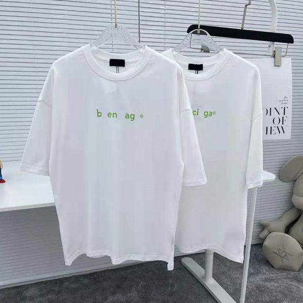 high version fashion 2021 summer new fluorescent green letter printing simple and fresh leisure couple short sleeves, White
high version fashion 2021 summer new fluorescent green letter printing simple and fresh leisure couple short sleeves, White