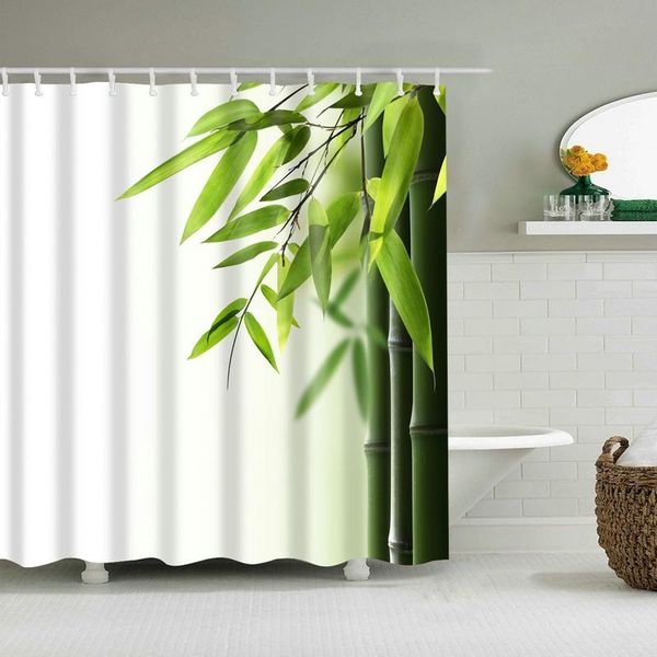 green gamboo white shower curtain set with 12 hooks natural plants bathroom decoration washable polyester fabric curtains
green gamboo white shower curtain set with 12 hooks natural plants bathroom decoration washable polyester fabric curtains