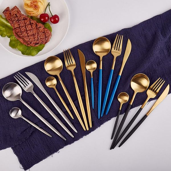 black gold cutlery 18/10 stainless steel set fork spoon knife christmas dinnerware for wedding gift tableware 4pcs sets
black gold cutlery 18/10 stainless steel set fork spoon knife christmas dinnerware for wedding gift tableware 4pcs sets