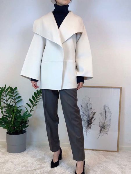 wool 2021 early spring & cashmere silhouette lapel short coat three colors w2rp, Black
wool 2021 early spring & cashmere silhouette lapel short coat three colors w2rp, Black