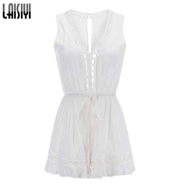 white short jumpsuits for women 2021 sleeveless v-neck beach rompers backless overalls one piece playsuit asju20264 women's &, Black;white
white short jumpsuits for women 2021 sleeveless v-neck beach rompers backless overalls one piece playsuit asju20264 women's &, Black;white