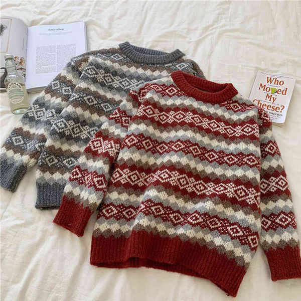 knits loose oversize cotton pullover thick sweater mesh women's christmas, White
knits loose oversize cotton pullover thick sweater mesh women's christmas, White