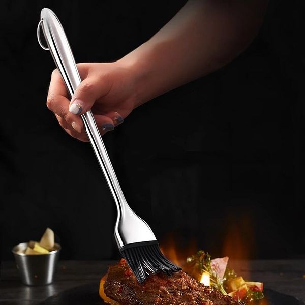 heavy-duty stainless steel basting brushes silicone bristles oil brush bbq tools outdoor barbecue grill accessories
heavy-duty stainless steel basting brushes silicone bristles oil brush bbq tools outdoor barbecue grill accessories