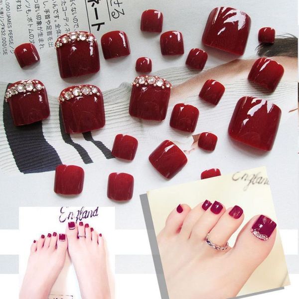pcs red rhinestone art nail tips full cover false toe fake nails manicure tools press on stickers accesoires1, Red;gold
pcs red rhinestone art nail tips full cover false toe fake nails manicure tools press on stickers accesoires1, Red;gold
