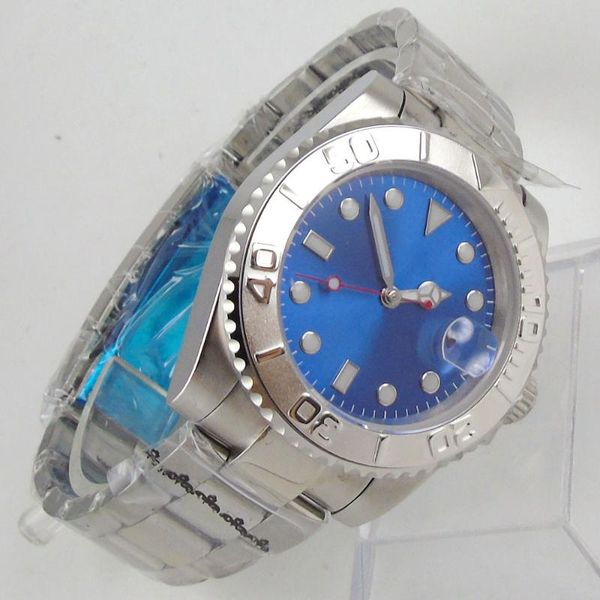 wristwatches 40mm blue dial sapphire glass date luminous nh35a automatic movement men's watch, Slivery;brown
wristwatches 40mm blue dial sapphire glass date luminous nh35a automatic movement men's watch, Slivery;brown