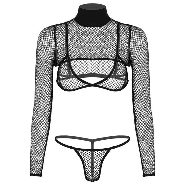 bras sets womens porno stripper outfit transparent pole dance fishnet lingerie set clubwear long sleeve shrug tee with triangle bra briefs, Red;black
bras sets womens porno stripper outfit transparent pole dance fishnet lingerie set clubwear long sleeve shrug tee with triangle bra briefs, Red;black