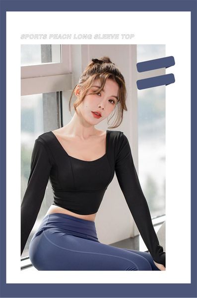 yoga outfit clothes women's long-sleeved t-shirt with chest pad quick-drying european and american short sport fitness
yoga outfit clothes women's long-sleeved t-shirt with chest pad quick-drying european and american short sport fitness