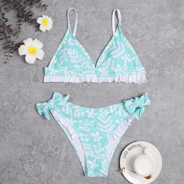 lotus leaf edge light green pink soft package women's swimsuit, White;black
lotus leaf edge light green pink soft package women's swimsuit, White;black