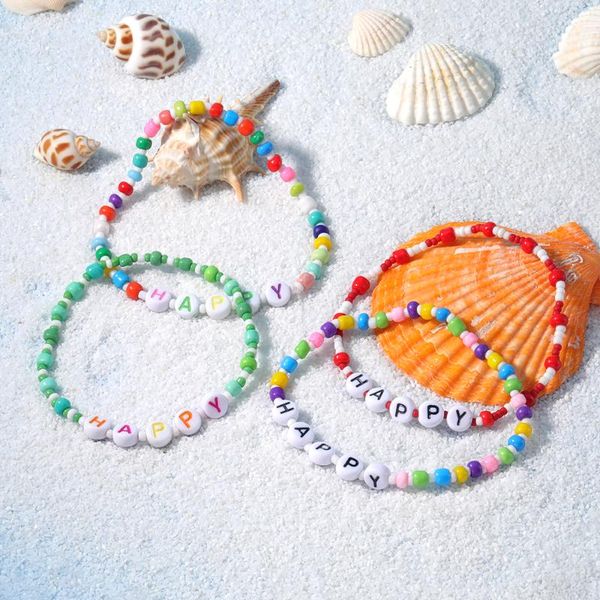 beaded, strands oaiite english words happy bracelet with letters women girls beads bracelets candy color acrylic adjustable bangle diy jewel, Black
beaded, strands oaiite english words happy bracelet with letters women girls beads bracelets candy color acrylic adjustable bangle diy jewel, Black