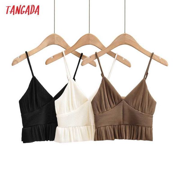 tangada women white strethy ruffles bra style camis sleeveless backless short crop shirts female solid 4p86 210609
tangada women white strethy ruffles bra style camis sleeveless backless short crop shirts female solid 4p86 210609
