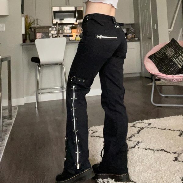 women's jeans european and american style 2021 street black side zipper bootcut girl low-rise buttocks casual trousers, Blue
women's jeans european and american style 2021 street black side zipper bootcut girl low-rise buttocks casual trousers, Blue