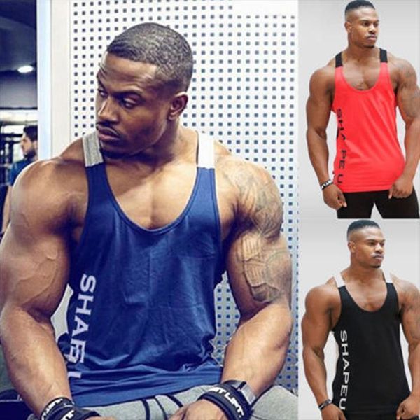 solid gym men stringer tank bodybuilding fitness singlets muscle vest tees sport clothing, White;black
solid gym men stringer tank bodybuilding fitness singlets muscle vest tees sport clothing, White;black