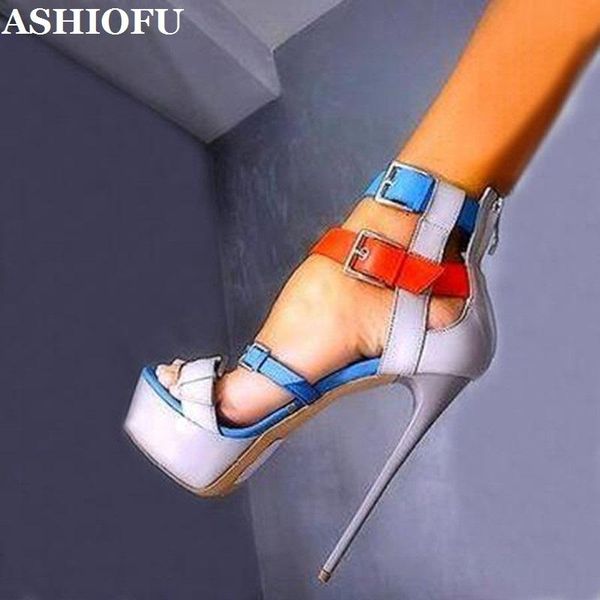 handmade ladies sandals patchwork night-club party shoes platform evening striapers fashion, Black
handmade ladies sandals patchwork night-club party shoes platform evening striapers fashion, Black