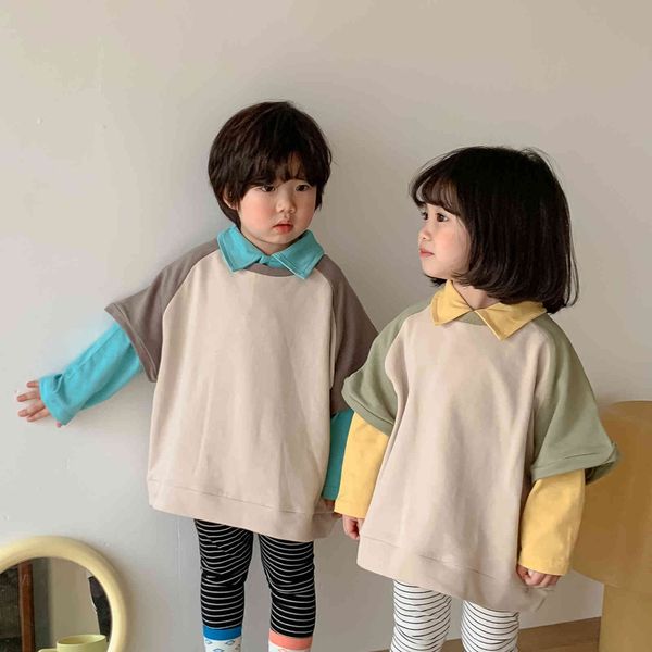 kids children fashion patchwork short sleeve loose t shirts cotton all-match 210508, Blue
kids children fashion patchwork short sleeve loose t shirts cotton all-match 210508, Blue