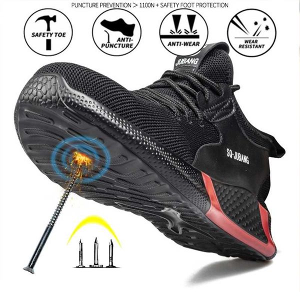 steel toe cap safety shoes casual soft wear-resistant puncture-resistant safety protective work shoes 211106, Black
steel toe cap safety shoes casual soft wear-resistant puncture-resistant safety protective work shoes 211106, Black