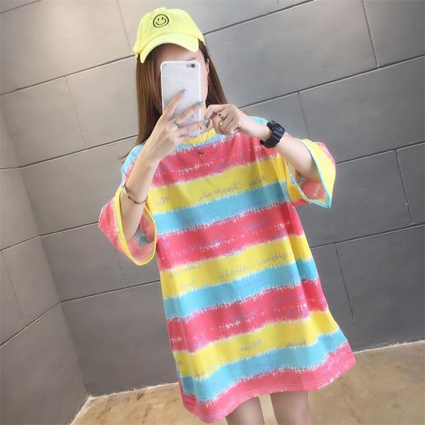 women's t-shirt t shirt camisetas de mujer vetement femme 2021 women summer plus size clothes for oversized ropa verano rainbow stripes, White
women's t-shirt t shirt camisetas de mujer vetement femme 2021 women summer plus size clothes for oversized ropa verano rainbow stripes, White