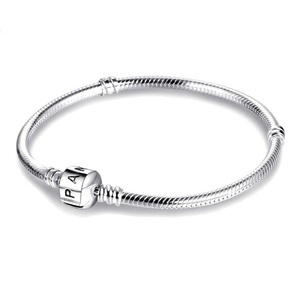 pure silver plating bracelets 3mm snake chain fit pandora charm bead bangle bracelet diy jewelry gift for men women, Black
pure silver plating bracelets 3mm snake chain fit pandora charm bead bangle bracelet diy jewelry gift for men women, Black